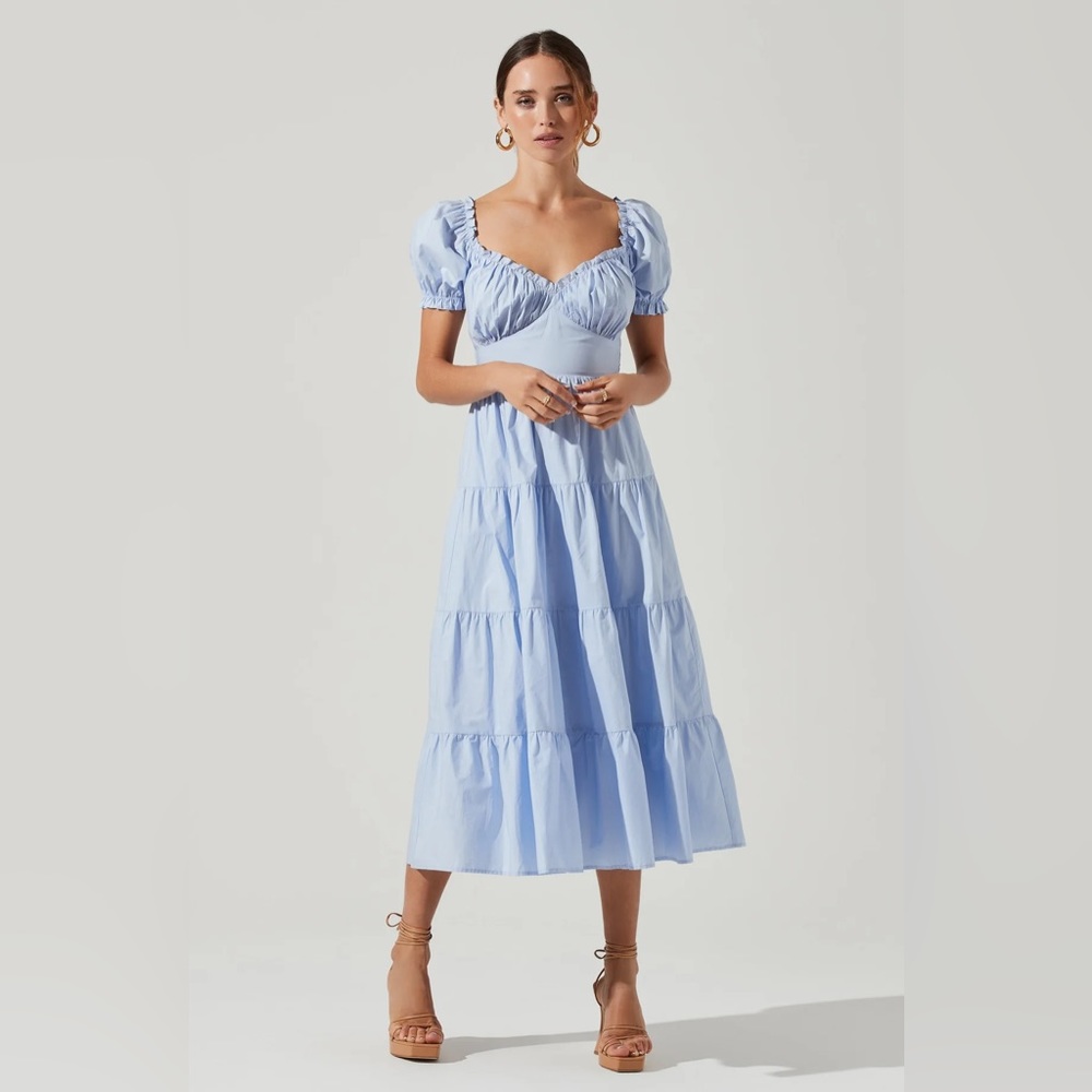 ASTR cinched bust midi dress XS